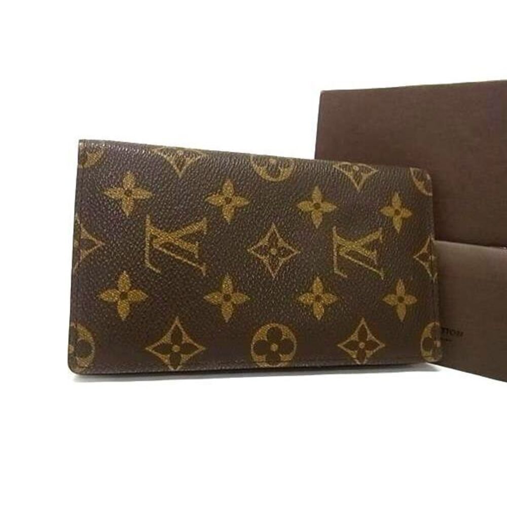 LOUIS VUITTON Monogram Agenda Poche Notebook Book Brown